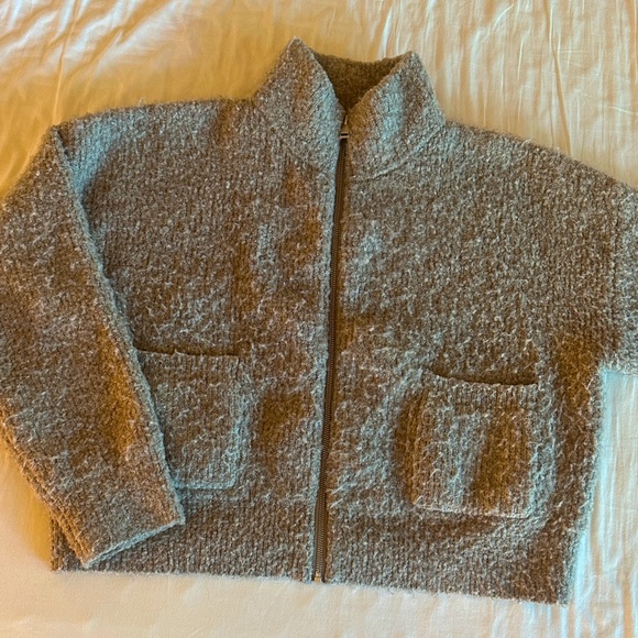 Le Bon Shoppe Louie Zip Jacket Cardigan Smoke Color M/L - Picture 2 of 9